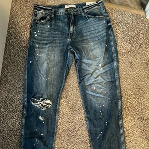 Distressed new splatter kancan jeans